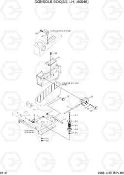 6110 CONSOLE BOX(2/2, LH, -#0046) R200W-7A, Hyundai