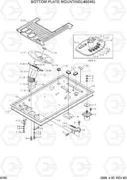 6160 BOTTOM PLATE MOUNTING(-#0046) R200W-7A, Hyundai