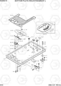 6161 BOTTOM PLATE MOUNTING(#0047-) R200W-7A, Hyundai