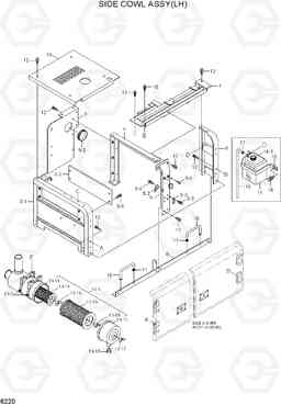 6220 SIDE COWL ASSY(LH) R200W-7A, Hyundai