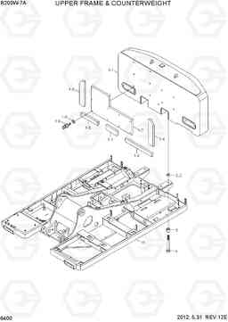 6400 UPPER FRAME & COUNTERWEIGHT R200W-7A, Hyundai