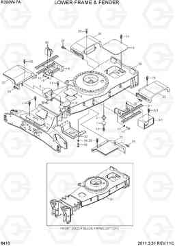 6410 LOWER FRAME & FENDER R200W-7A, Hyundai