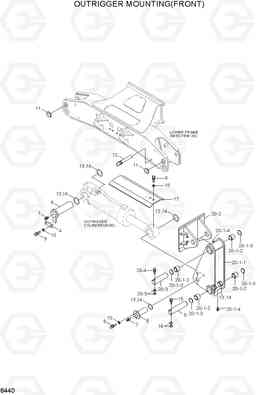 6440 OUTRIGGER MOUNTING(FRONT) R200W-7A, Hyundai