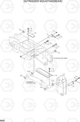 6450 OUTRIGGER MOUNTING(REAR) R200W-7A, Hyundai