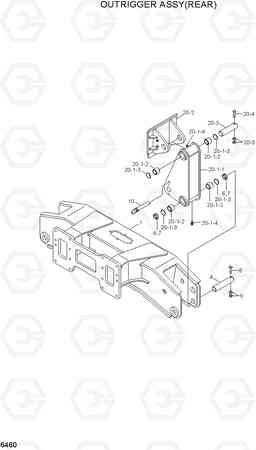 6460 OUTRIGGER ASSY(REAR) R200W-7A, Hyundai