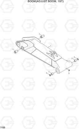 7150 BOOM(ADJUST BOOM, 1ST) R200W-7A, Hyundai