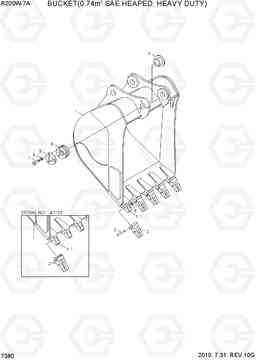 7380 BUCKET(0.74M3 SAE HEAPED, HEAVY DUTY) R200W-7A, Hyundai