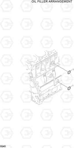 9340 OIL FILLER ARRANGEMENT R200W-7A, Hyundai