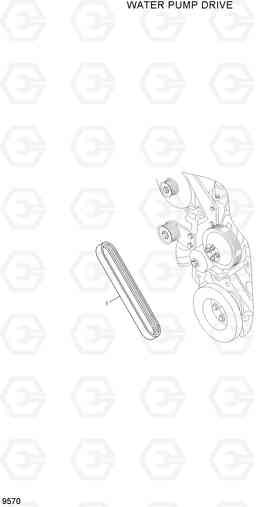 9570 WATER PUMP DRIVE R200W-7A, Hyundai