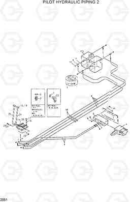 2051 PILOT HYDRAULIC PIPING 2 R210ECONO, Hyundai