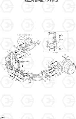 2060 TRAVEL HYD PIPING R210ECONO, Hyundai