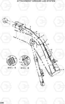 2080 ATTACHMENT GREASE LUB SYSTEM R210ECONO, Hyundai