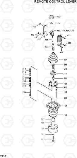 2110 REMOTE CONTROL LEVER R210ECONO, Hyundai