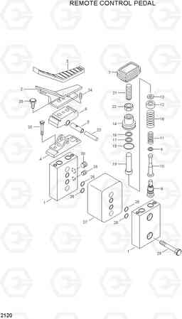 2120 REMOTE CONTROL PEDAL R210ECONO, Hyundai