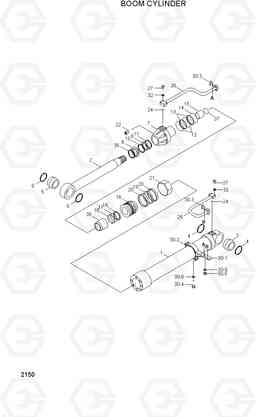 2150 BOOM CYLINDER R210ECONO, Hyundai