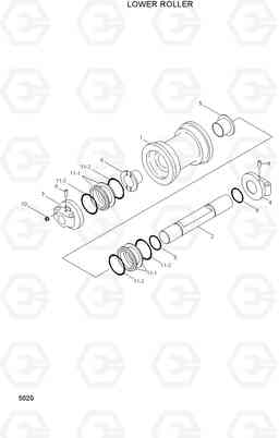 5020 LOWER ROLLER R210ECONO, Hyundai