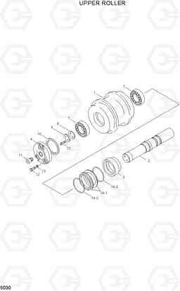 5030 UPPER ROLLER R210ECONO, Hyundai