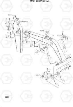 6010 MAIN BOOM(5.65M) R210ECONO, Hyundai
