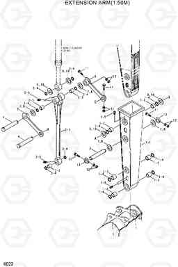 6022 EXTENSION ARM(1.50M) R210ECONO, Hyundai