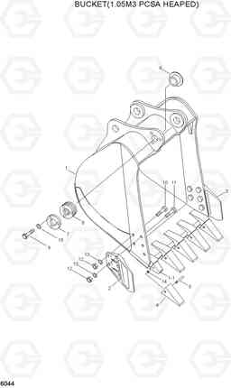 6044 BUCKET(1.05M3 PCSA HEAPED) R210ECONO, Hyundai