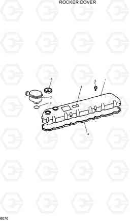 8070 ROCKER COVER R210ECONO, Hyundai