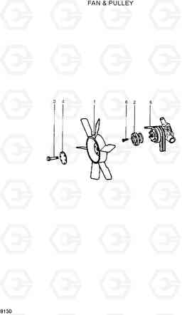 8130 FAN & PULLEY R210ECONO, Hyundai