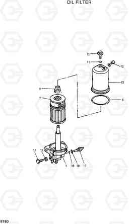8180 OIL FILTER R210ECONO, Hyundai