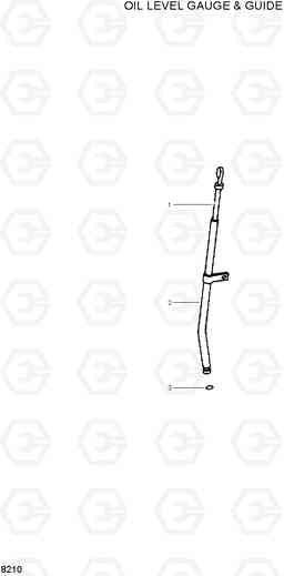 8210 OIL LEVEL GAUGE & GUIDE R210ECONO, Hyundai