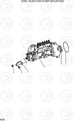 8320 FUEL INJECTION PUMP MOUNTING R210ECONO, Hyundai