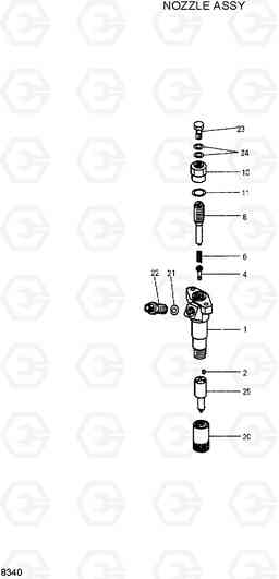 8340 NOZZLE ASSY R210ECONO, Hyundai