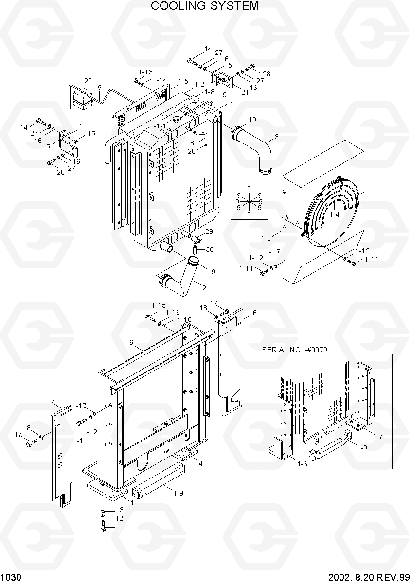 1030 COOLING SYSTEM R210LC-3, Hyundai