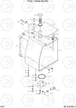 1070 FUEL TANK(-#0158) R210LC-3, Hyundai