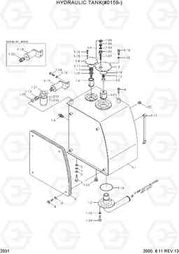 2031 HYDRAULIC TANK(#0159-) R210LC-3, Hyundai