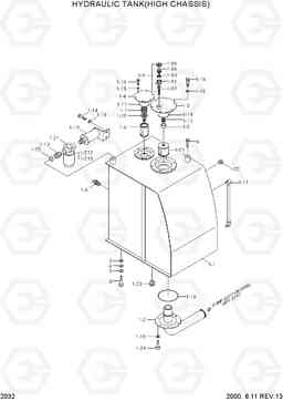 2032 HYDRAULIC TANK(HIGH CHASSIS) R210LC-3, Hyundai