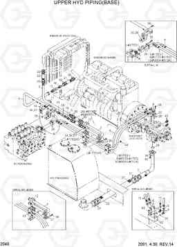 2040 UPPER HYD PIPING(BASE) R210LC-3, Hyundai