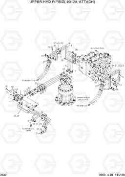 2042 UPPER HYD PIPING(-#0124, ATTACH) R210LC-3, Hyundai