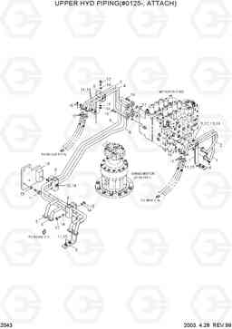 2043 UPPER HYD PIPING(#0125-, ATTACH) R210LC-3, Hyundai