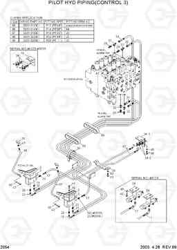 2054 PILOT HYD PIPING(CONTROL 3) R210LC-3, Hyundai