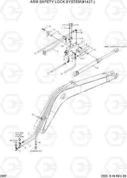 2097 ARM SAFETY LOCK SYSTEM(#1437-) R210LC-3, Hyundai