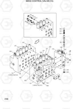 2100 MAIN CONTROL VALVE(1/3) R210LC-3, Hyundai