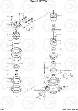 2110 SWING MOTOR R210LC-3, Hyundai