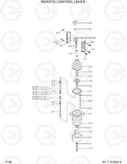 2120 REMOTE CONTROL LEVER(-#1204) R210LC-3, Hyundai