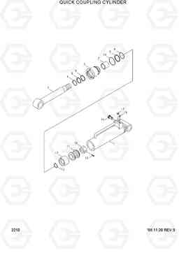 2210 QUICK COUPLING CYLINDER R210LC-3, Hyundai