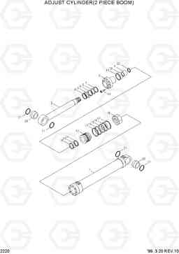 2220 ADJUST CYLINDER(2 PIECE BOOM) R210LC-3, Hyundai