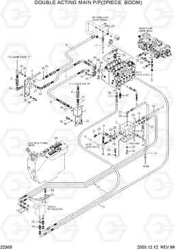 2236B DOUBLE ACTING MAIN P/P(2PEICE BOOM) R210LC-3, Hyundai