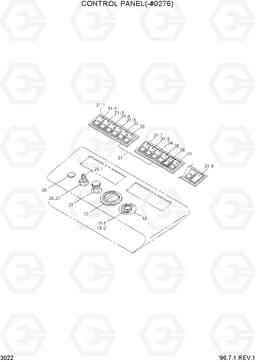 3022 CONTROL PANEL(-#0276) R210LC-3, Hyundai