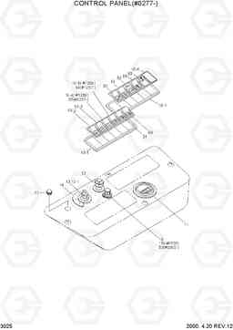 3025 CONTROL PANEL(#0277-) R210LC-3, Hyundai