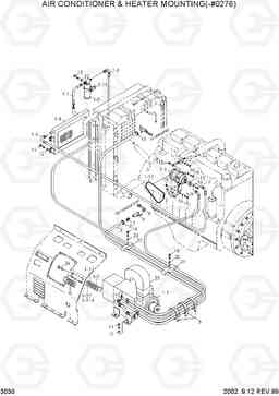 3030 AIR CONDITIONER & HEATER MTG(-#0276) R210LC-3, Hyundai