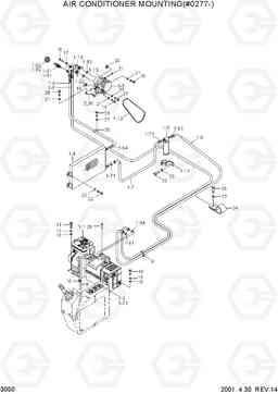 3050 AIR CONDITIONER MOUNTING(#0277-) R210LC-3, Hyundai