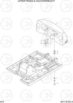 4010 UPPER FRAME & COUNTERWEIGHT R210LC-3, Hyundai